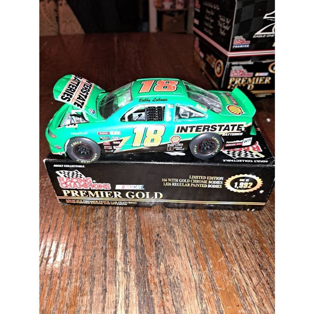 Vintage Racing Collectibl Bobby Labonte Interstate Die Cast Nascar Race Car Bank